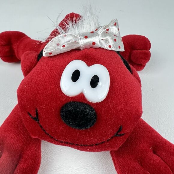 DANDEE Kiss Me Little Devil Plush Happy VTG Bean Bag Friends Red Bow Valentine's - Picture 2 of 8